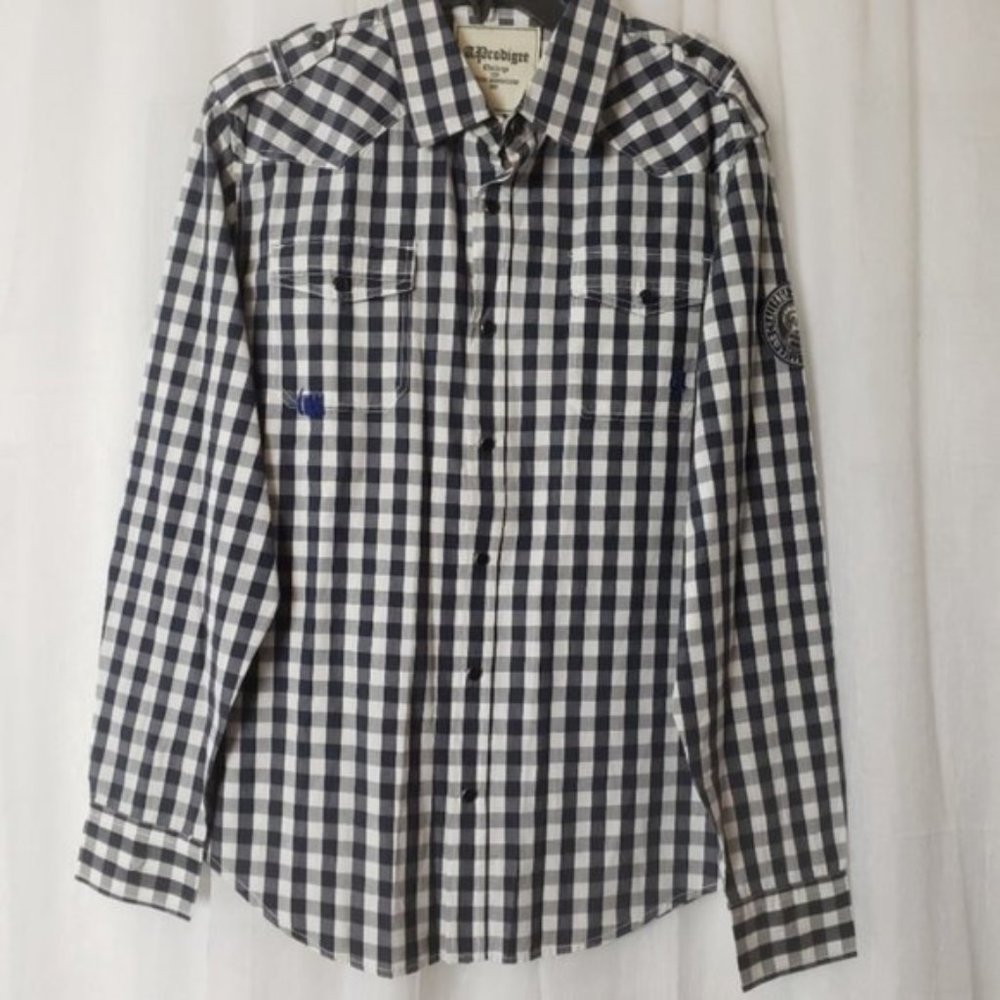A.Prodigee Checkers Plaid Long Sleeve Shirt XL